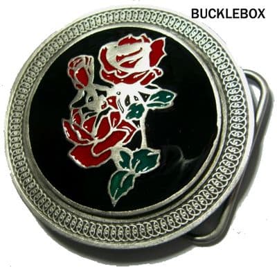 Celtic Rose Belt Buckle + display stand. Code TF1