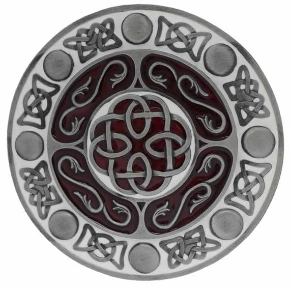 Celtic Round Belt Buckle with display stand. Product code: LF1