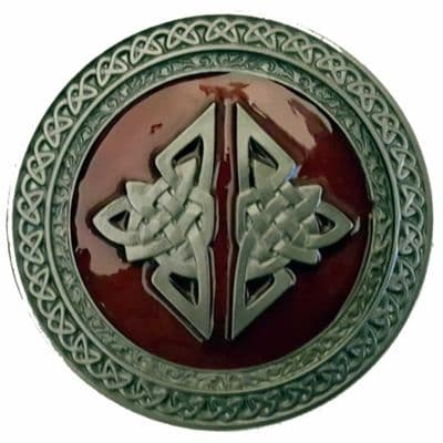 CELTIC ROUND (RED) Belt Buckle. Code CH6