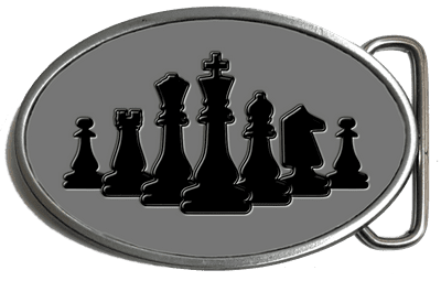 Chess Pieces Belt Buckle