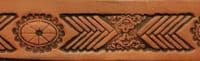Chevron Embossed Full Grain Leather Belt . 1½