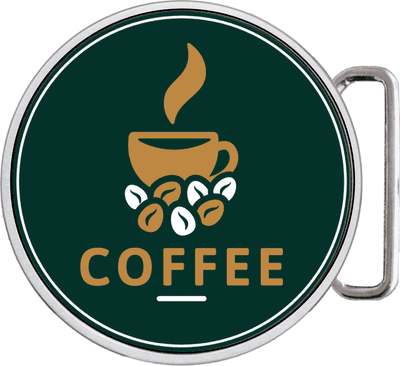 Coffee Beans Cup Mug Belt Buckle. Code A0280