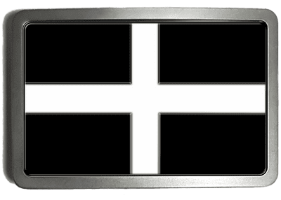 Cornish Cross St. Piran's Flag Belt Buckle. A0197