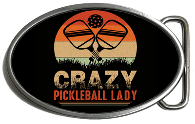 Crazy Pickleball Lady Belt buckle Code:A0152
