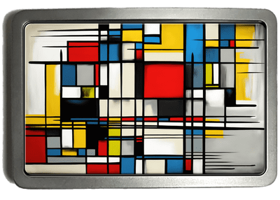 Cubism Modern Art Belt Buckle. code: A0262