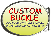 Custom Personalised Design Your Own Belt Buckle. Image and/or Text