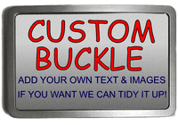 Custom Personalised Design Your Own Belt Buckle. Image and/or Text