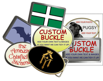 Custom Personalised Design Your Own Belt Buckle. Image and/or Text