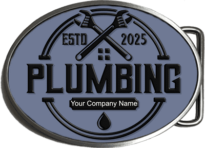 Customised Plumber Plumbing Belt Buckle. Code : A0131