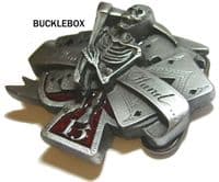 Dead Man's Hand Belt Buckle. Code AP5