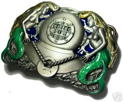Deep Sea Diver Helmet Costume and Mermaids Belt Buckle. Code BE2