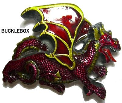 Dragon (red) - Heavy Belt Buckle. Code AP8