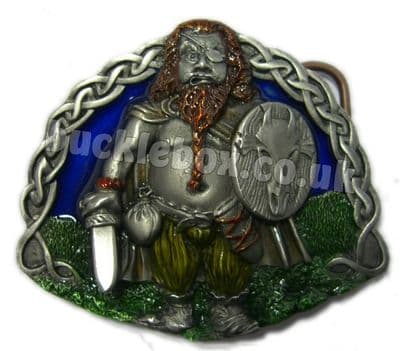 DRAGON SLAYER - WARRIOR BELT BUCKLE + display stand