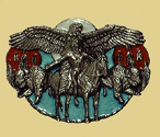 EAGLE SPIRIT - INDIAN Belt Buckle + display stand