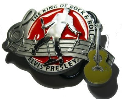 Elvis Presley Silhouette Belt Buckle + display stand. Officially Licensed. Code OJ4