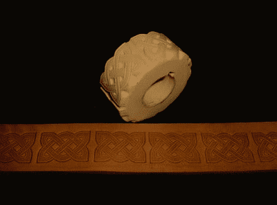 Embossed Full Grain Leather Belt - Celtic Knot. 1½