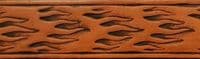 Flames Horizontal Embossed Full Grain Leather Belt . 1½