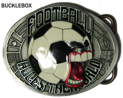 FOOTBALL (rules the world) BELT BUCKLE. Code DG2