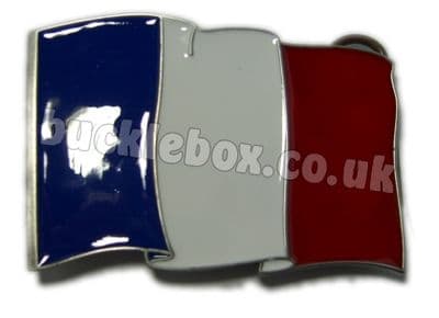 French Flag Le drapeau tricolore Belt Buckle. Code CF3