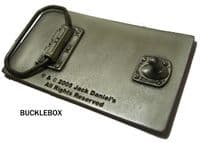JACK DANIEL'S BELT BUCKLE - OLD NO. 7 RECTANGLE + display stand