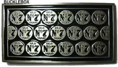 GENUINE JACK DANIEL'S BELT BUCKLE - OLD NO. 7 RECTANGLE Offically Licensed. Code CM2