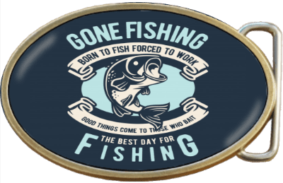 Gone Fishing Angling Belt Buckle. Code A0001
