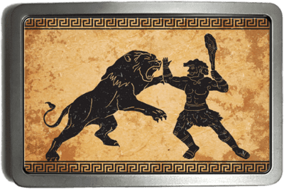 Hercules First Labour Nemean Lion Belt Buckle. code: A0218