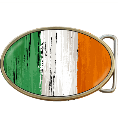 Irish Grunge Ireland Flag Belt Buckle. Code A0018