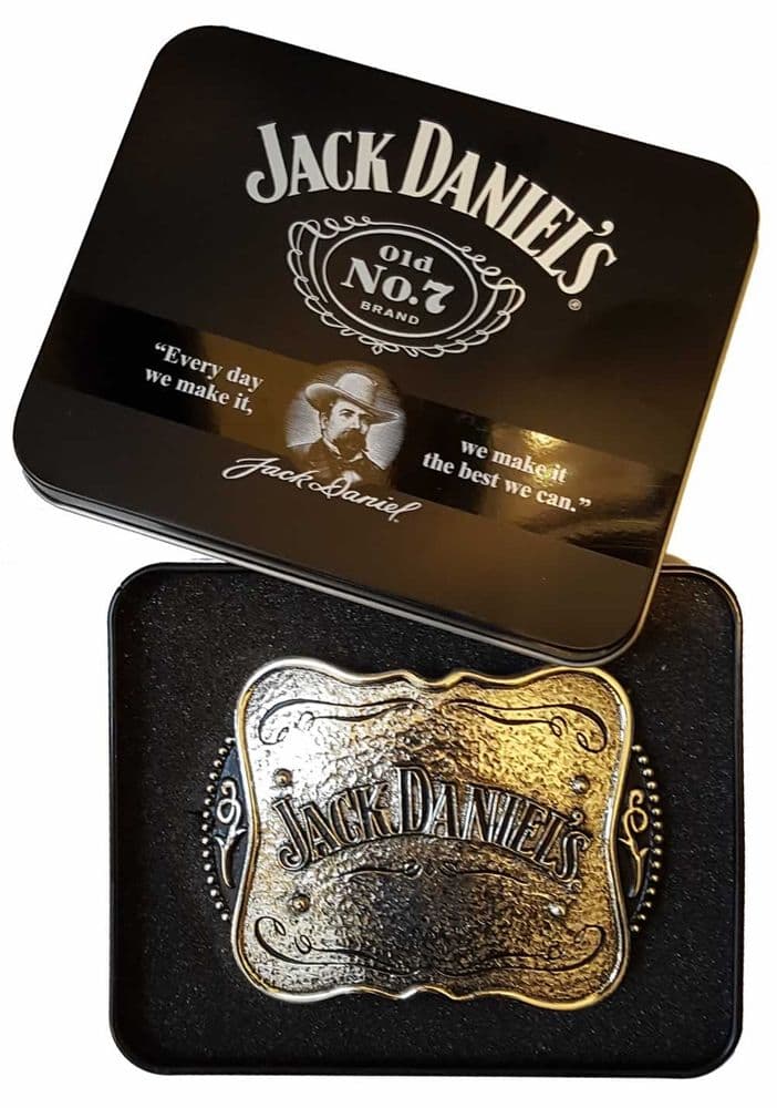 Jack Daniel s Officially Licensed Hammered Silver Effect Belt Buckle ...