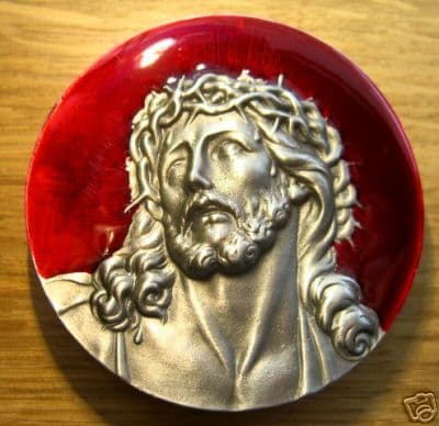 JESUS (THORNS) BELT BUCKLE + display stand