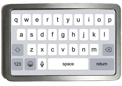 Keyboard Buckle. Leather belt optional. Code A0202