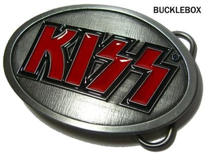 KISS (oval) Belt Buckle. Code AW1