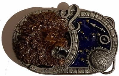 Leo the Lion Zodiac / Astrology / Horoscope Belt Buckle + display stand. Code EC5
