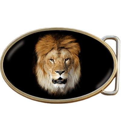 Lion Head Buckle. Leather belt optional. Code A0104