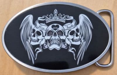 Love and Death Skull Belt Buckle. Code A0055