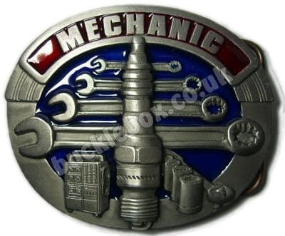 MECHANIC (5) BELT BUCKLE + display stand