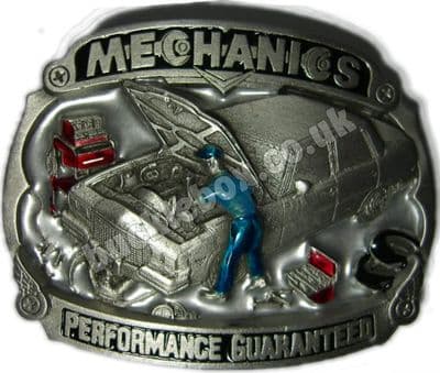 MECHANICS - PERFORMANCE GAURANTEED BELT BUCKLE + display stand