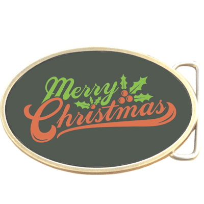 Merry Christmas Belt Buckle. Code A0084