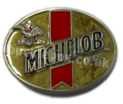 MICHELOB (BUDWEISER) Belt Buckle + display stand - Officially Licensed. Code FF8