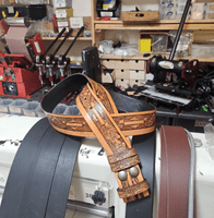 Motorcycle Eagle Embossed Full Grain Leather Belt . 1½