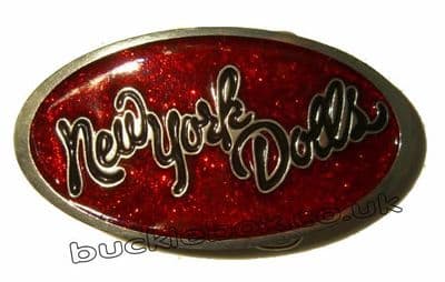 NEW YORK DOLLS Belt Buckle + display stand