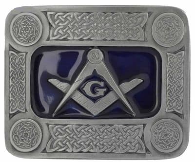 Oblong Mason Celtic Belt Buckle. Code CB4