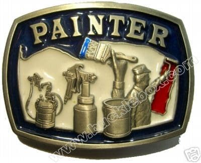 PAINTER BELT BUCKLE + display stand