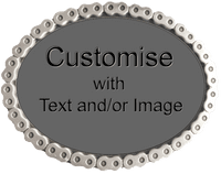 Personalised Custom Design Your Own Chain Belt Buckle. Image and/or Text
