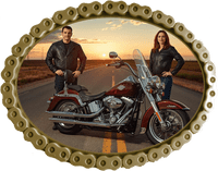 Personalised Custom Design Your Own Chain Belt Buckle. Image and/or Text