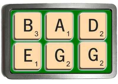 Personalised Custom Scrabbled Letters Belt Buckle. code: A0232