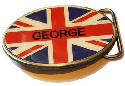 Personalised Union Jack Belt Buckle. Code A0091