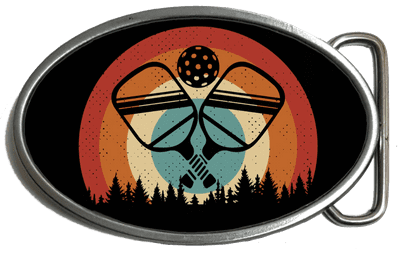 Pickleball Crossed Rackets Belt buckle Code:A0151