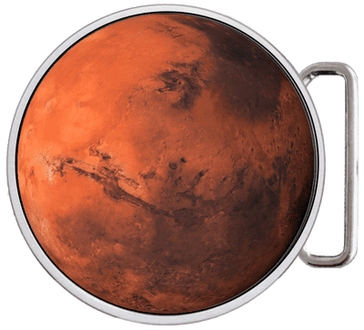 Planet Mars Belt Buckle. code: A0275