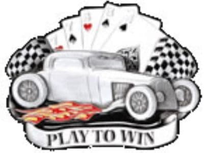 Play to Win, Cards, Hot rod Belt Buckle. Code AL4